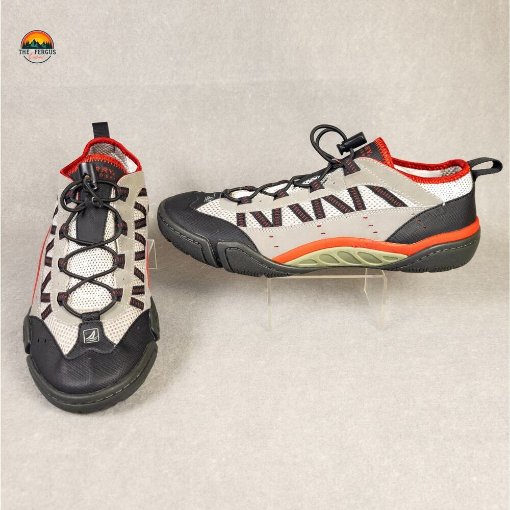 Sperry Top-Sider Athletic Sneaker Shoes Black White Lace Up Women's Size 10M
